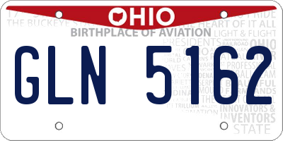 OH license plate GLN5162