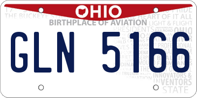 OH license plate GLN5166