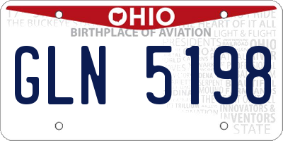 OH license plate GLN5198