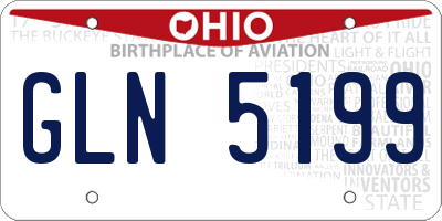 OH license plate GLN5199