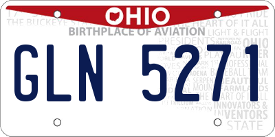 OH license plate GLN5271