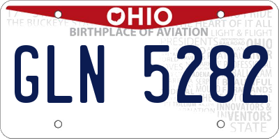 OH license plate GLN5282