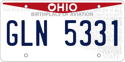 OH license plate GLN5331