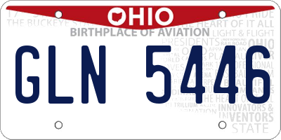 OH license plate GLN5446