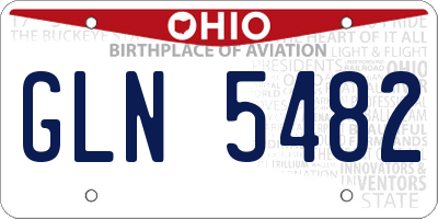OH license plate GLN5482