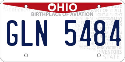 OH license plate GLN5484