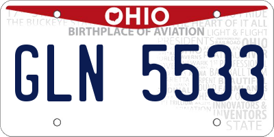 OH license plate GLN5533