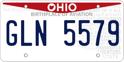 OH license plate GLN5579