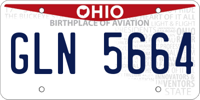 OH license plate GLN5664