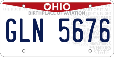 OH license plate GLN5676