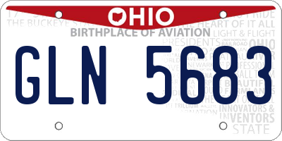 OH license plate GLN5683