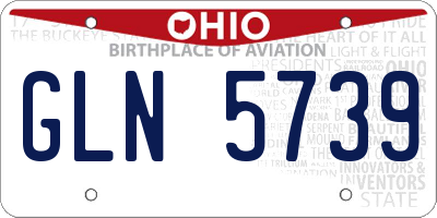 OH license plate GLN5739