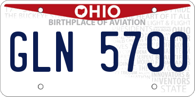 OH license plate GLN5790