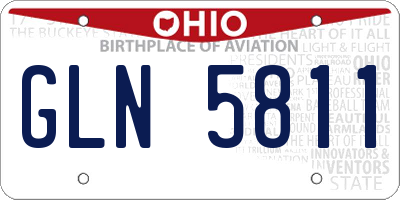 OH license plate GLN5811