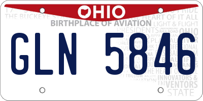 OH license plate GLN5846