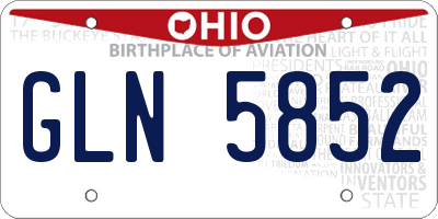 OH license plate GLN5852