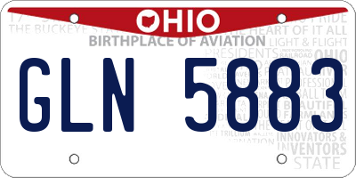 OH license plate GLN5883