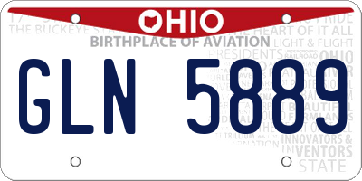 OH license plate GLN5889