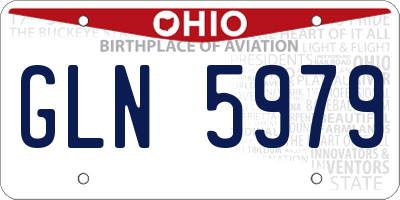 OH license plate GLN5979