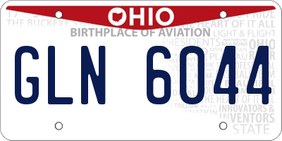OH license plate GLN6044