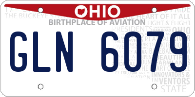 OH license plate GLN6079