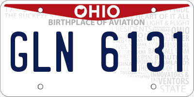 OH license plate GLN6131