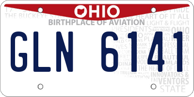 OH license plate GLN6141