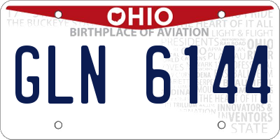 OH license plate GLN6144