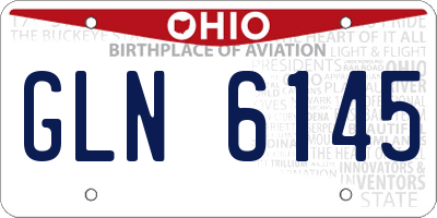 OH license plate GLN6145