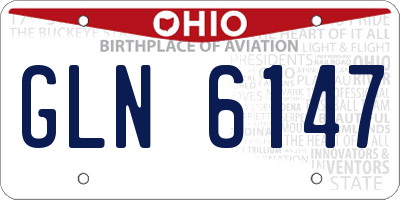 OH license plate GLN6147