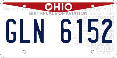 OH license plate GLN6152