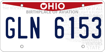 OH license plate GLN6153