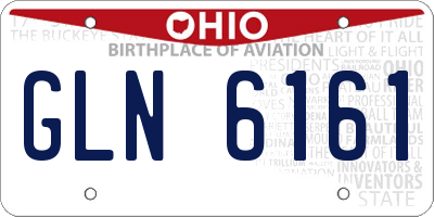 OH license plate GLN6161
