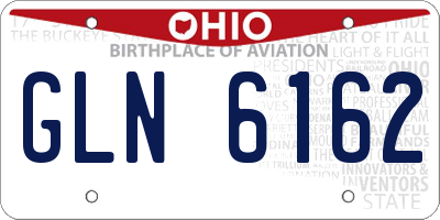 OH license plate GLN6162