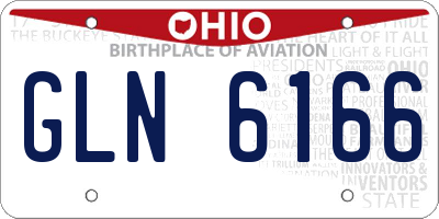OH license plate GLN6166