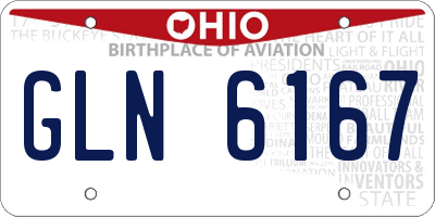 OH license plate GLN6167