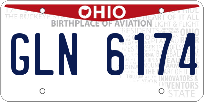 OH license plate GLN6174