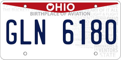 OH license plate GLN6180