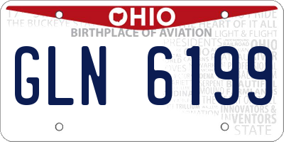 OH license plate GLN6199