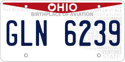OH license plate GLN6239