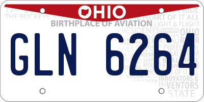 OH license plate GLN6264