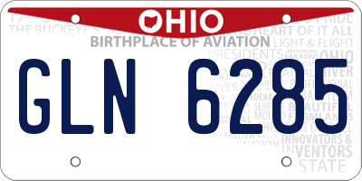OH license plate GLN6285