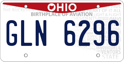 OH license plate GLN6296