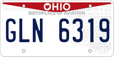 OH license plate GLN6319