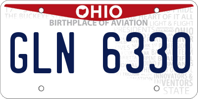 OH license plate GLN6330