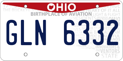 OH license plate GLN6332