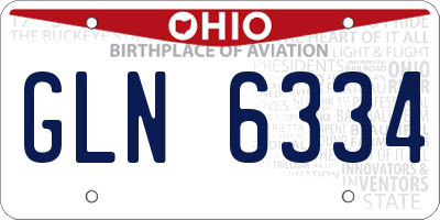 OH license plate GLN6334
