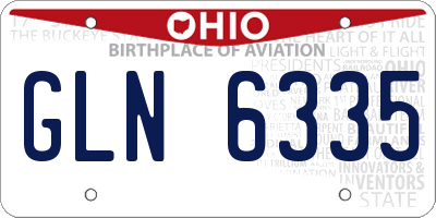 OH license plate GLN6335