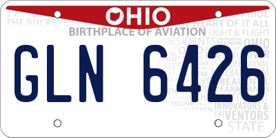 OH license plate GLN6426
