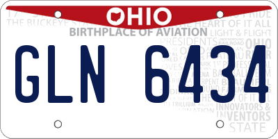 OH license plate GLN6434